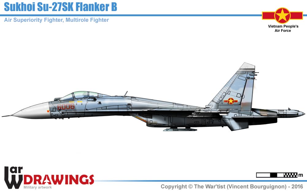 Su-27SK Flanker-B VPAF 370th Fighter Div, Red 6006, Phan Ranh AB, Vietnam