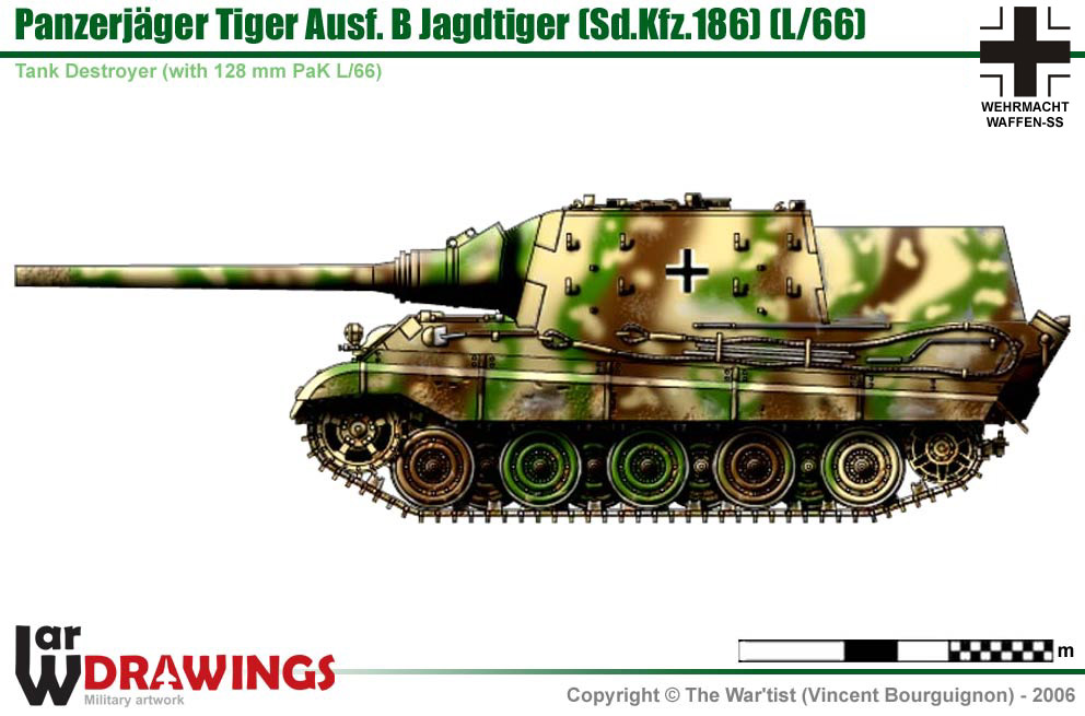 Schaken Grace Voorwaardelijk Jagdpanzer VI Ausf.B Jagdtiger mit 128mm Pak L/66