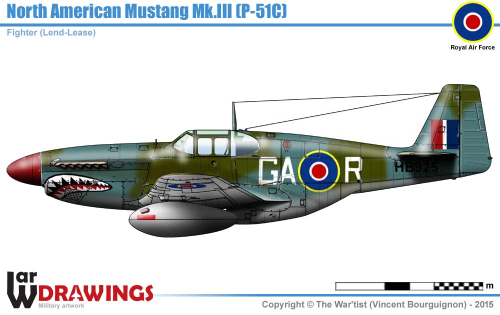 No7 North American Mustang Mk III RAF 1945-1/72